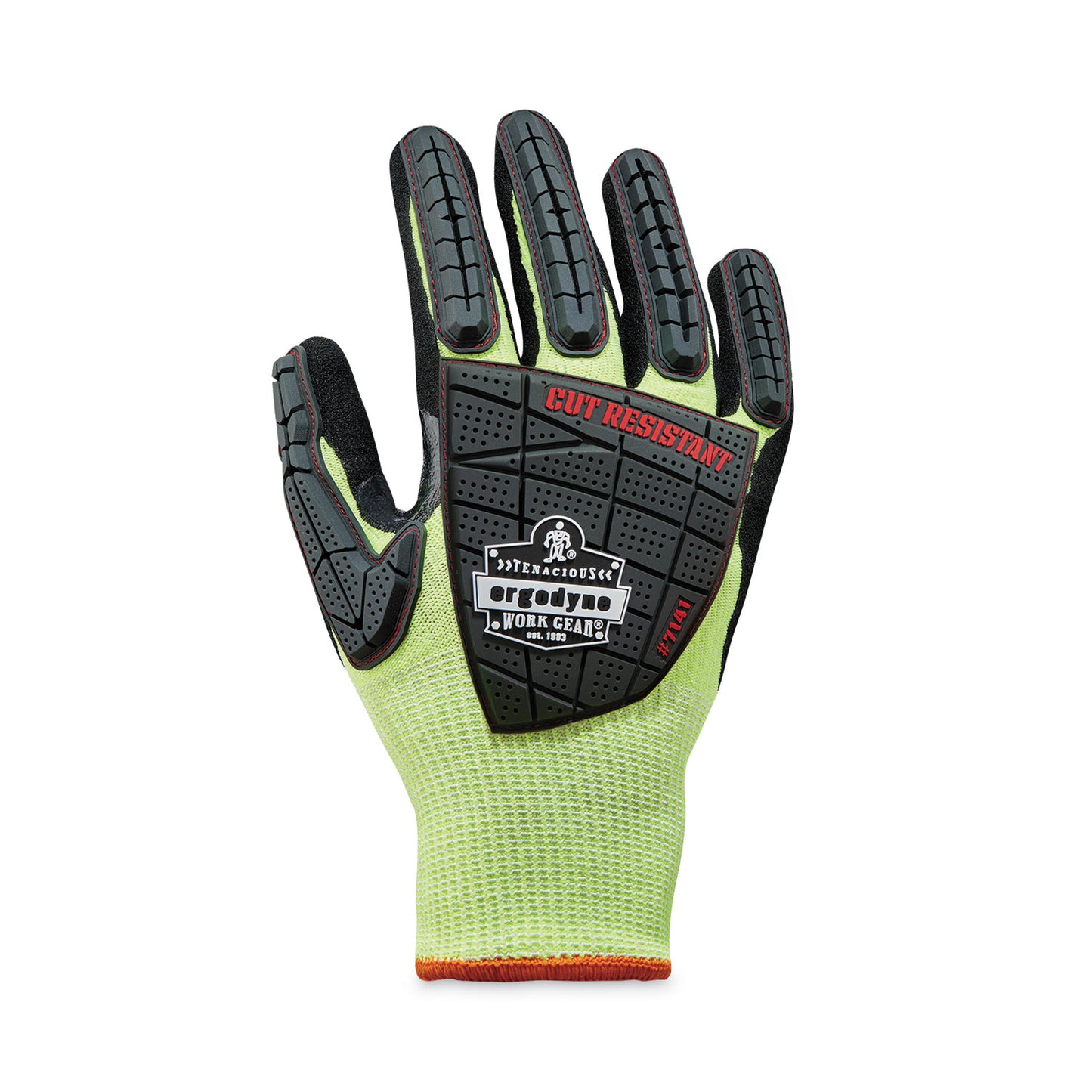 ergodyne ProFlex 7141 ANSI A4 DIR Nitrile-Coated CR Gloves, Lime, X-Large, Pair (17915)