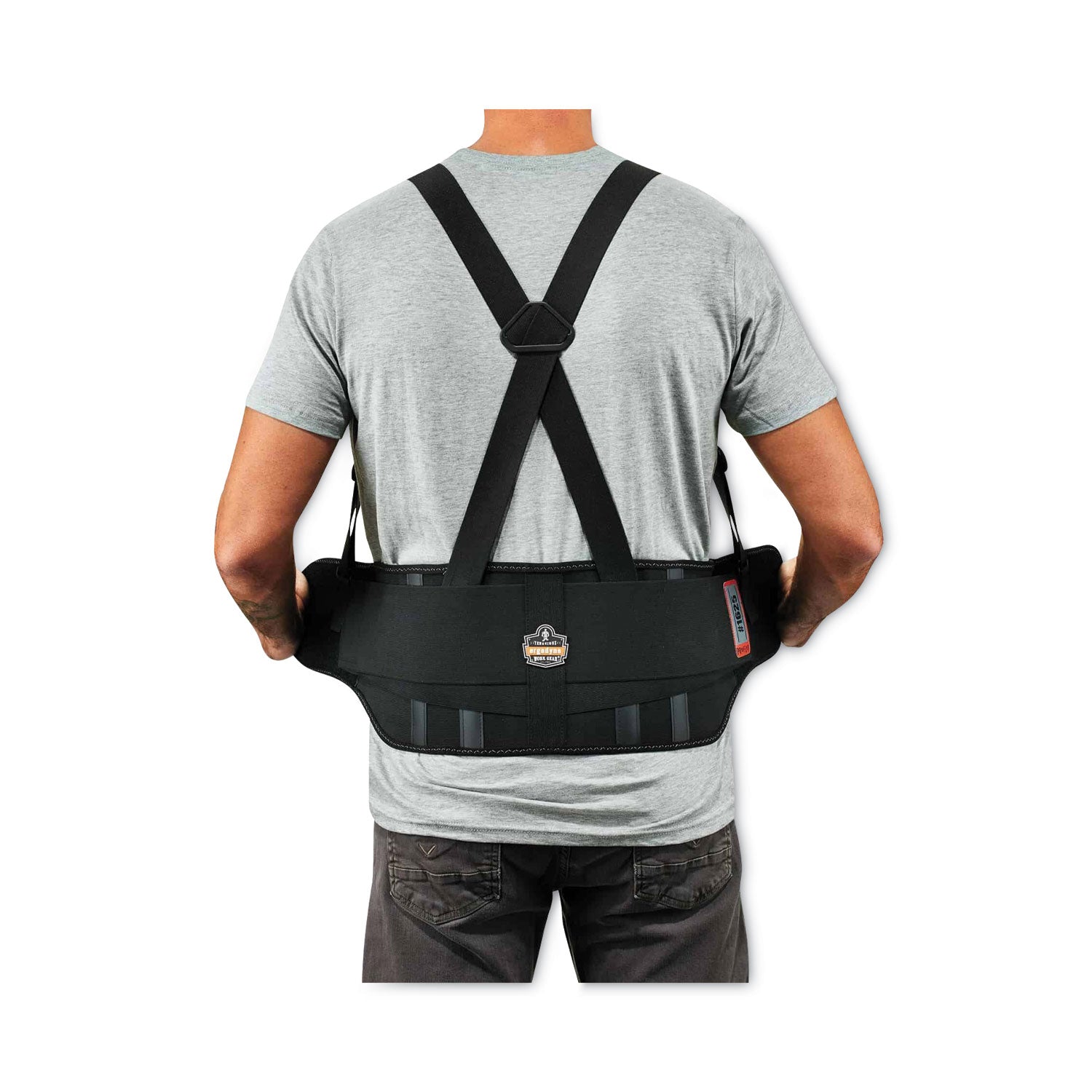 ergodyne ProFlex 1625 Elastic Back Support Brace, X-Small, 20" to 25" Waist, Black (11111)