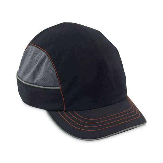 ergodyne Skullerz 8950XL XL Bump Cap Hat, Short Brim, Black (23346)