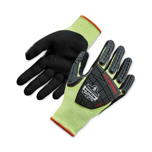 ergodyne ProFlex 7141 ANSI A4 DIR Nitrile-Coated CR Gloves, Lime, Large, Pair (17914)