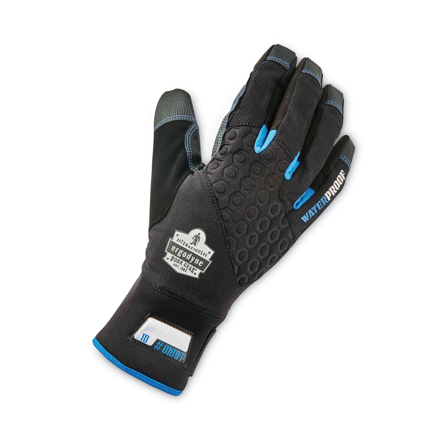 ergodyne ProFlex 818WP Thermal WP Gloves with Tena-Grip, Black, Large, Pair (17384)