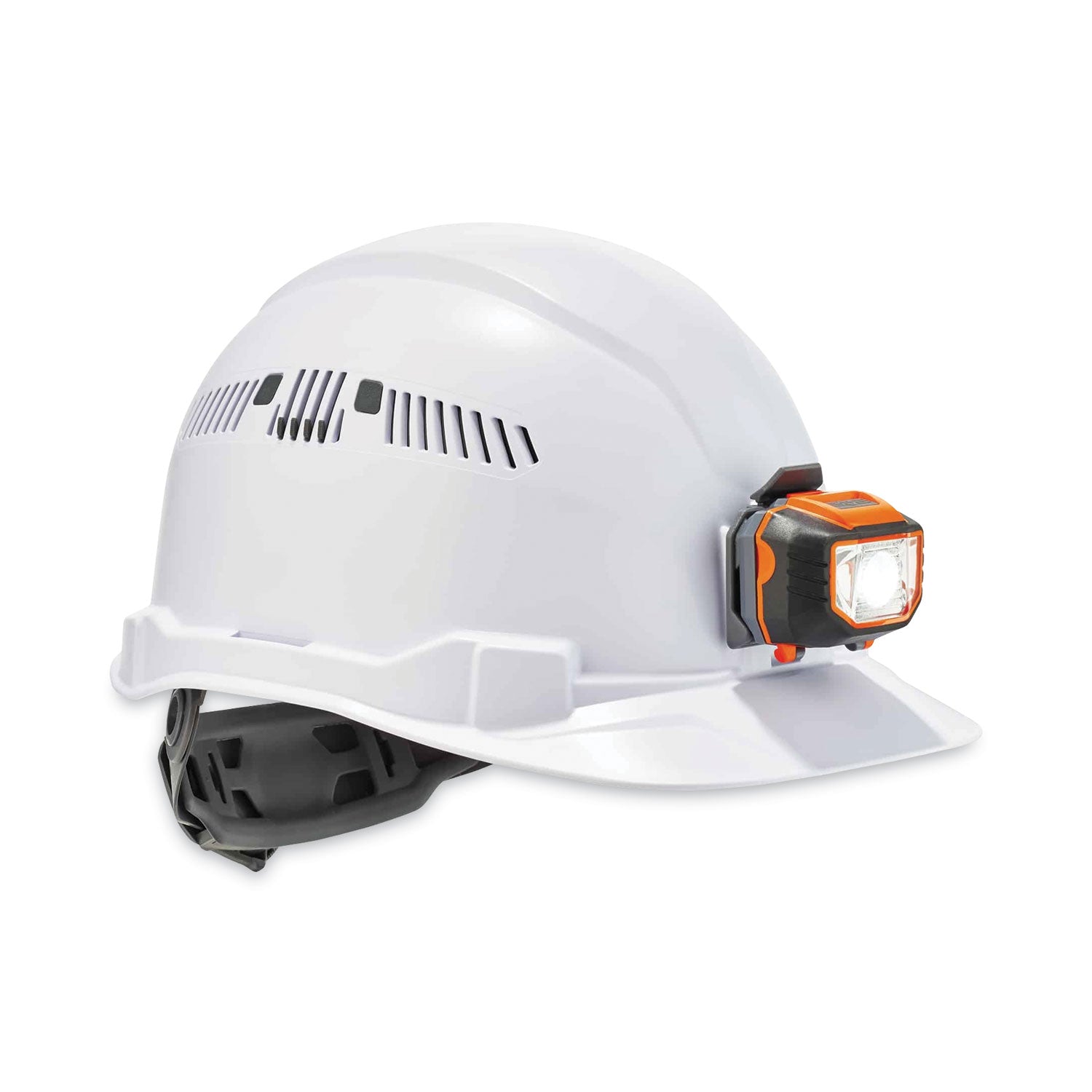 ergodyne Skullerz 8972LED Class C Hard Hat Cap Style with LED Light, White (60146)