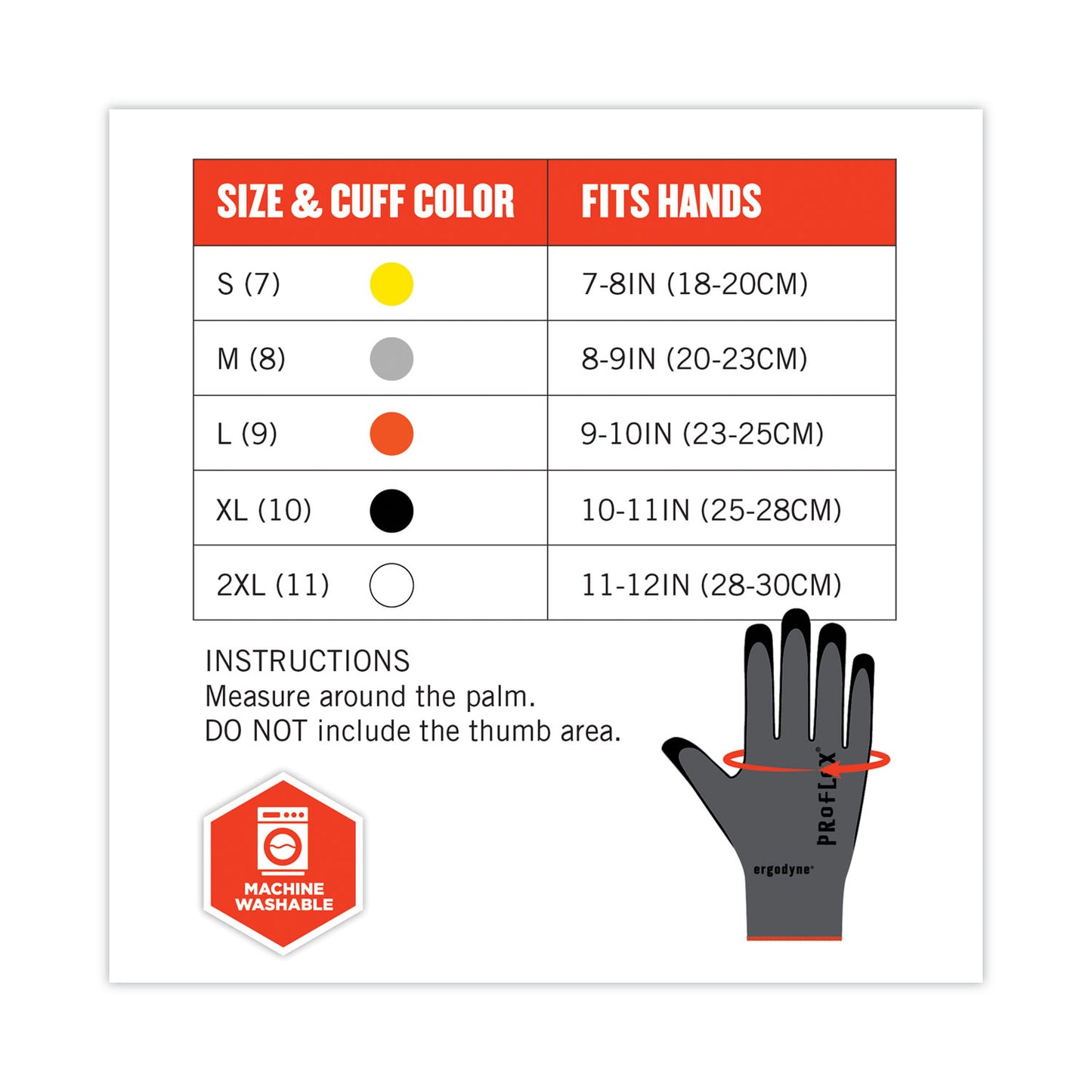 ergodyne ProFlex 7000 Nitrile-Coated Gloves Microfoam Palm, Gray, Small, 12 Pairs/Pack (10362)