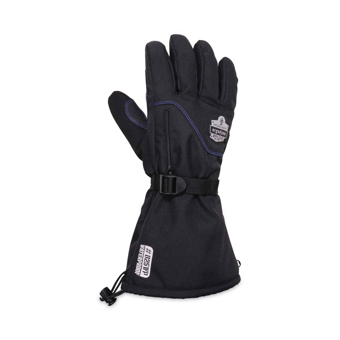 ergodyne ProFlex 825WP Thermal Waterproof Winter Work Gloves, Black, Large, Pair (17604)