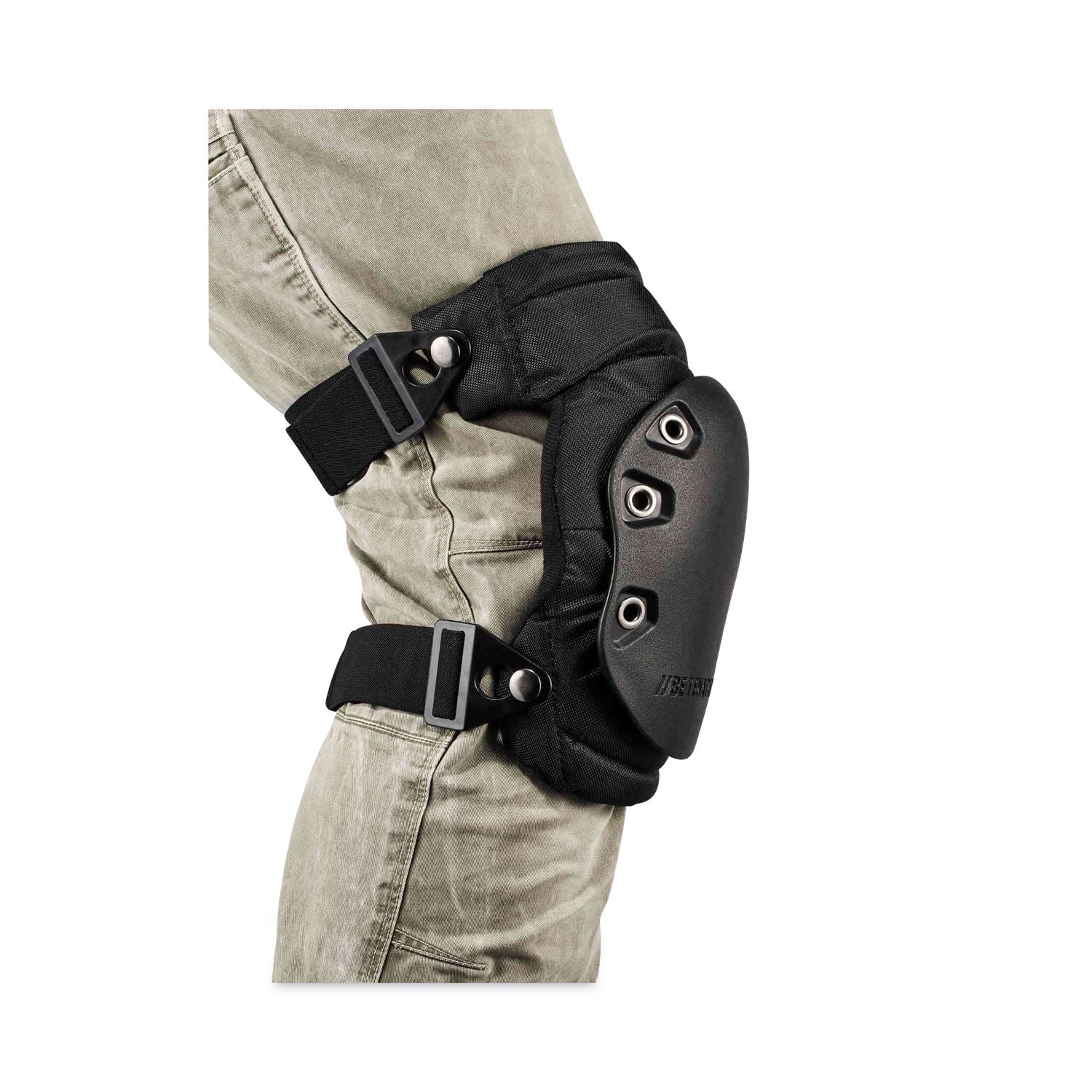 ergodyne ProFlex 435 Hinged Gel Knee Pad With Buckles, Hard Cap, Buckle Closure, One Size Fits Most, Black, Pair (18435)