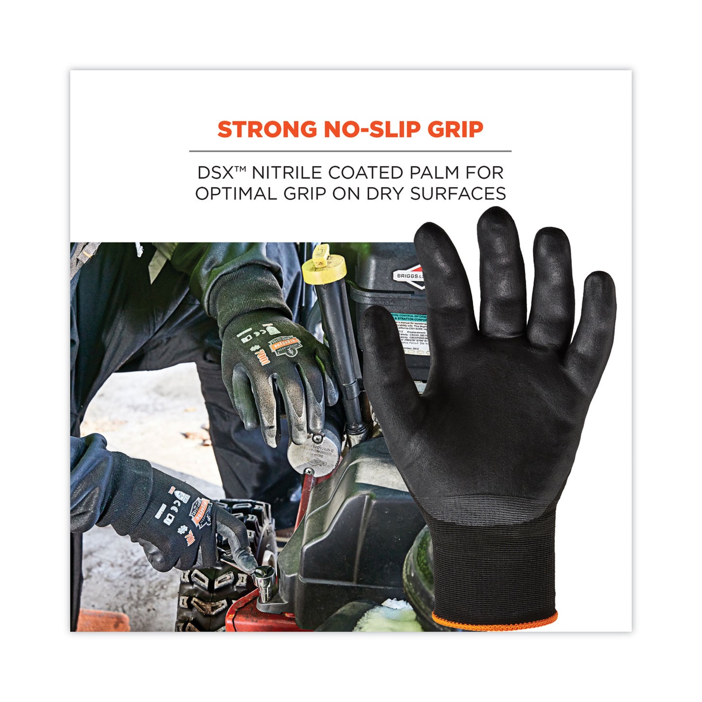ergodyne ProFlex 7001 Nitrile-Coated Gloves, Black, Large, 144 Pairs/Pack (17854)