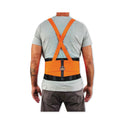 ergodyne ProFlex 100HV Economy Hi-Vis Spandex Back Support Brace, X-Small, 20" to 25" Waist, Black/Orange (11881)