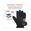 ergodyne ProFlex 825WP Thermal Waterproof Winter Work Gloves, Black, Medium, Pair (17603)