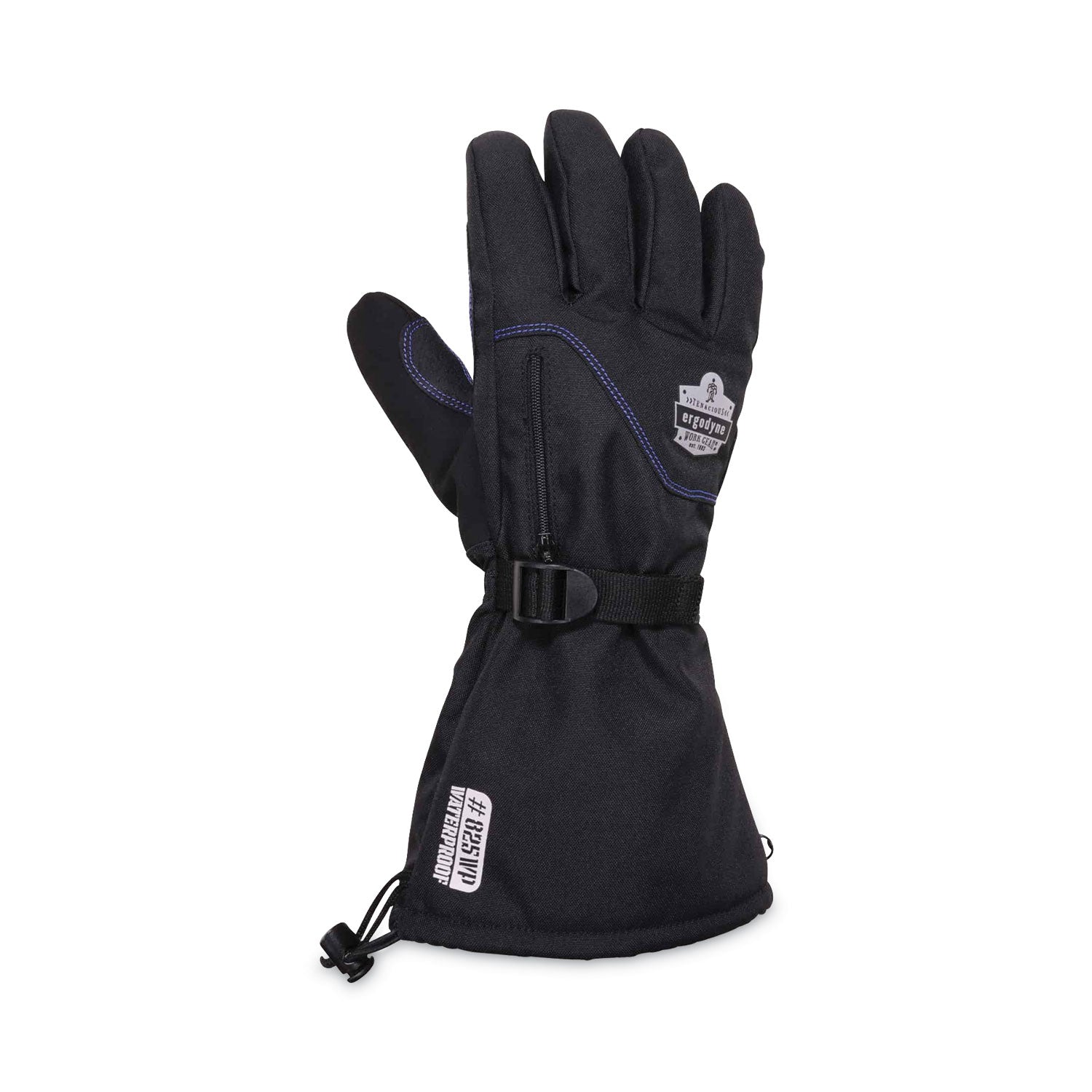 ergodyne ProFlex 825WP Thermal Waterproof Winter Work Gloves, Black, X-Large, Pair (17605)