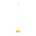 Boardwalk Looped End Mop Kit, Medium Blue Cotton/Rayon/Synthetic Head, 60" Yellow Metal/Polypropylene Handle (400MBC)