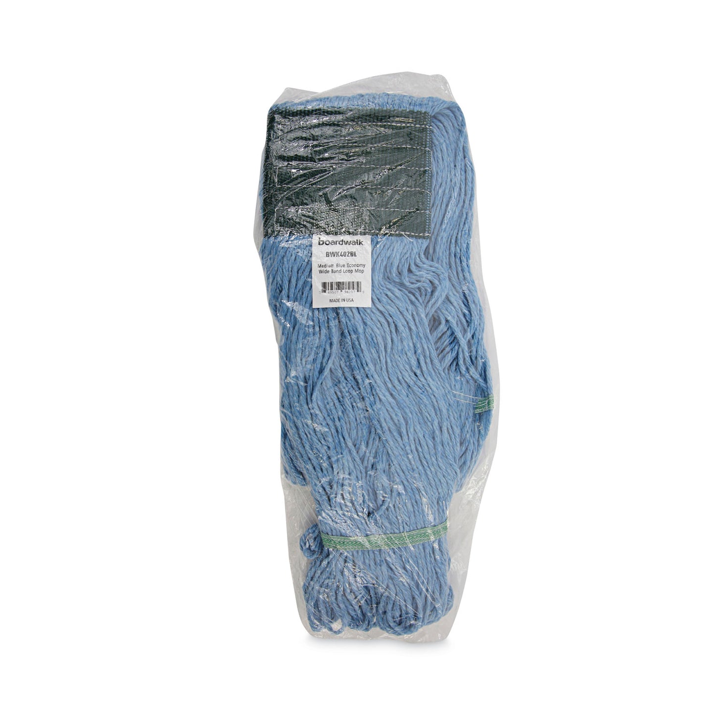 Boardwalk Mop Head, Premium Standard Head, Cotton/Rayon Fiber, Medium, Blue, 12/Carton (402BL)