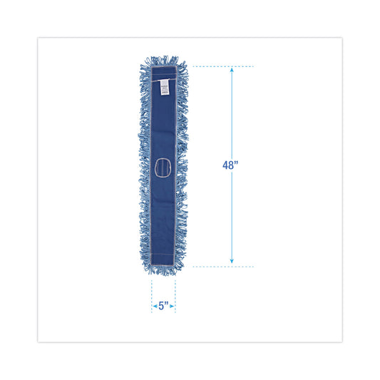 Boardwalk Dust Mop Head, Cotton/Synthetic Blend, 48" x 5", Blue (1148)