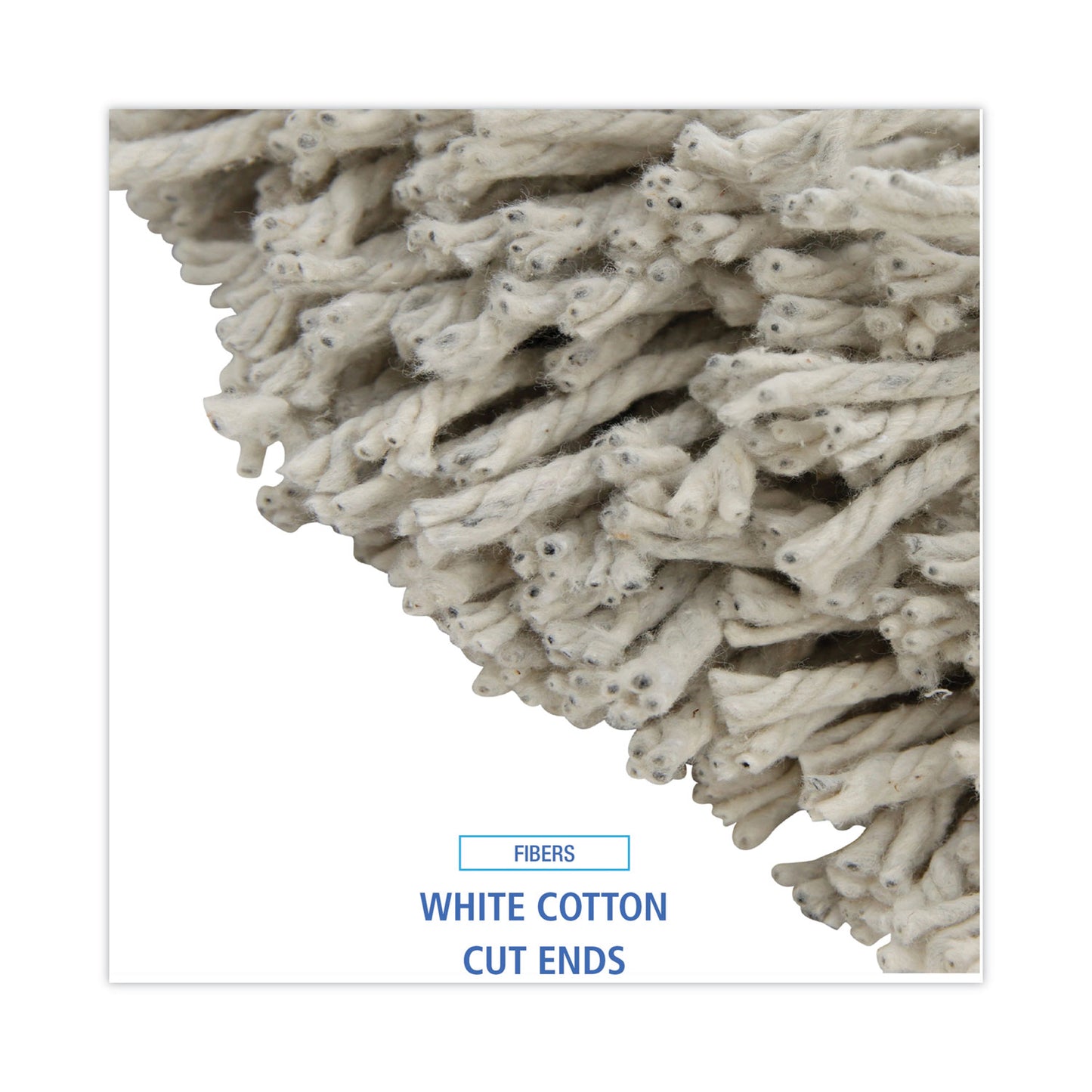 Boardwalk Cut-End Wet Mop Head, Cotton, No. 32, White (2032CEA)