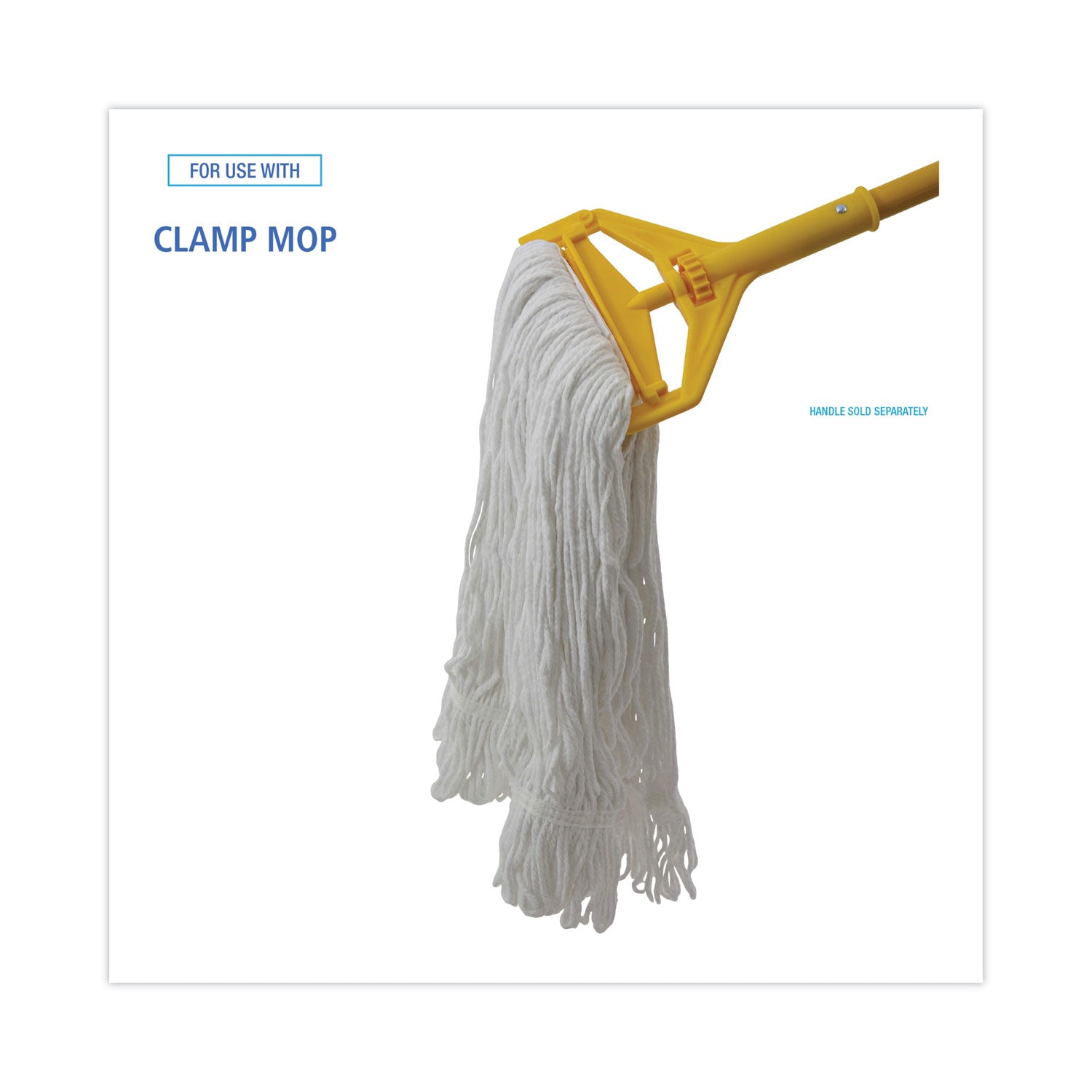 Boardwalk Pro Loop Web/Tailband Wet Mop Head, Rayon, #24 Size, White, 12/Carton (4024RCT)