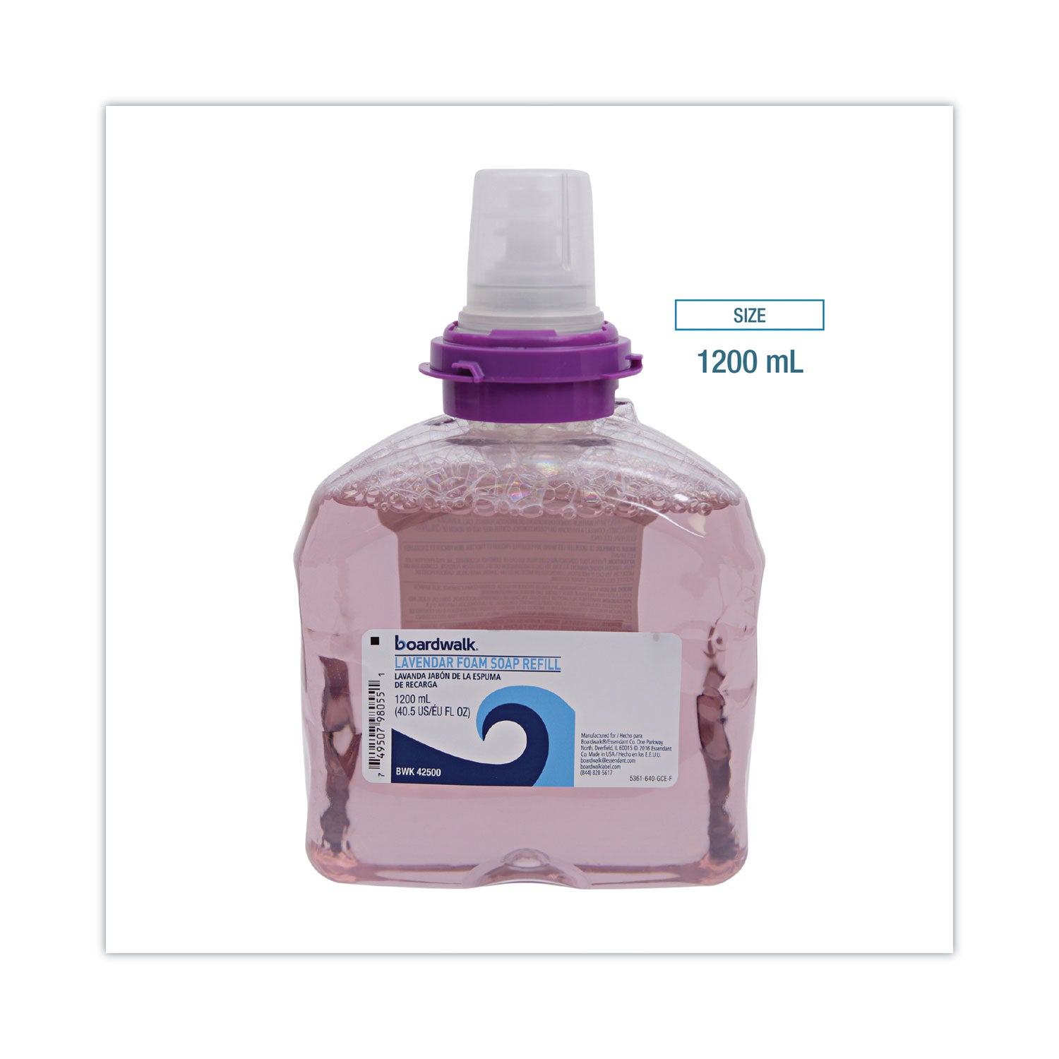 Boardwalk Lavender Foam Soap Refill, Cranberry Scent, 1,200 mL, 2/Carton (42500)