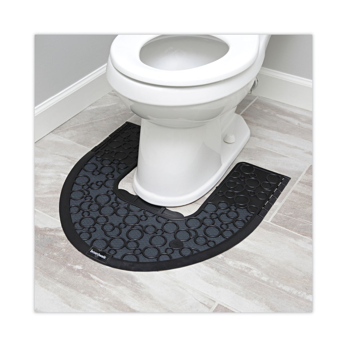 Boardwalk Commode Mat 2.0, Rubber, 22 x 22, Black, 6/Carton (CMBB)