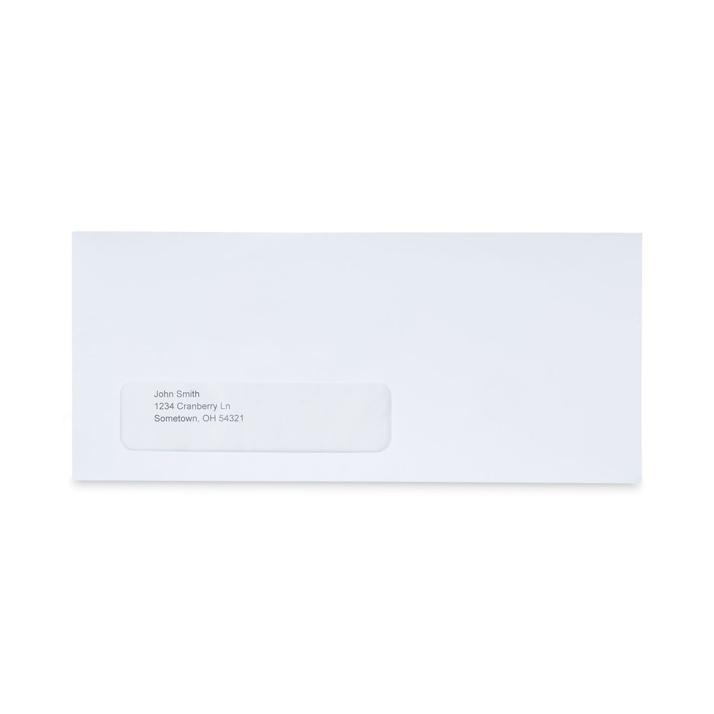 Universal Peel Seal Strip Business Envelope, Address Window, #10, Square Flap, Self-Adhesive Closure, 4.13 x 9.5, White, 500/Box (36005)