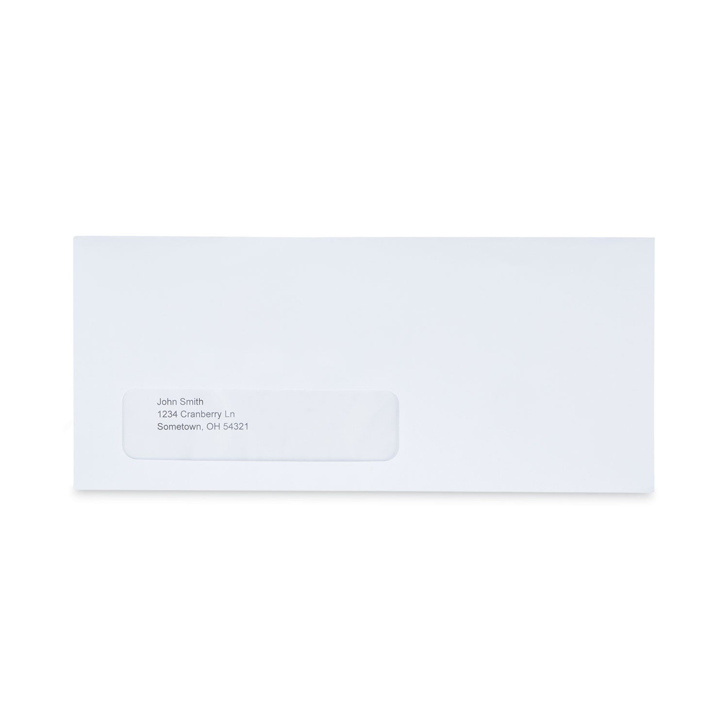 Universal Peel Seal Strip Business Envelope, Address Window, #10, Square Flap, Self-Adhesive Closure, 4.13 x 9.5, White, 500/Box (36005)