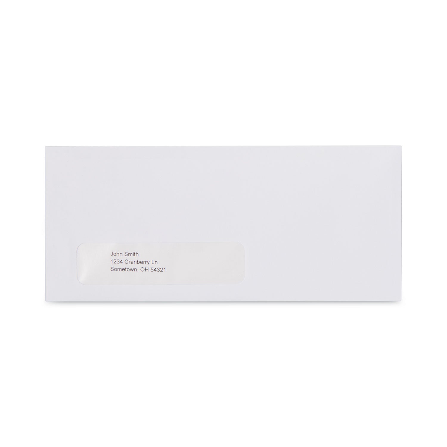 Universal Open-Side Business Envelope, 1 Window, #10, Commercial Flap, Gummed Closure, 4.13 x 9.5, White, 250/Box (36322)