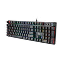 Adesso RGB Programmable Mechanical Gaming Keyboard with Detachable Magnetic Palmrest, 108 Keys, Black (AKB650EB)