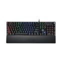 Adesso RGB Programmable Mechanical Gaming Keyboard with Detachable Magnetic Palmrest, 108 Keys, Black (AKB650EB)