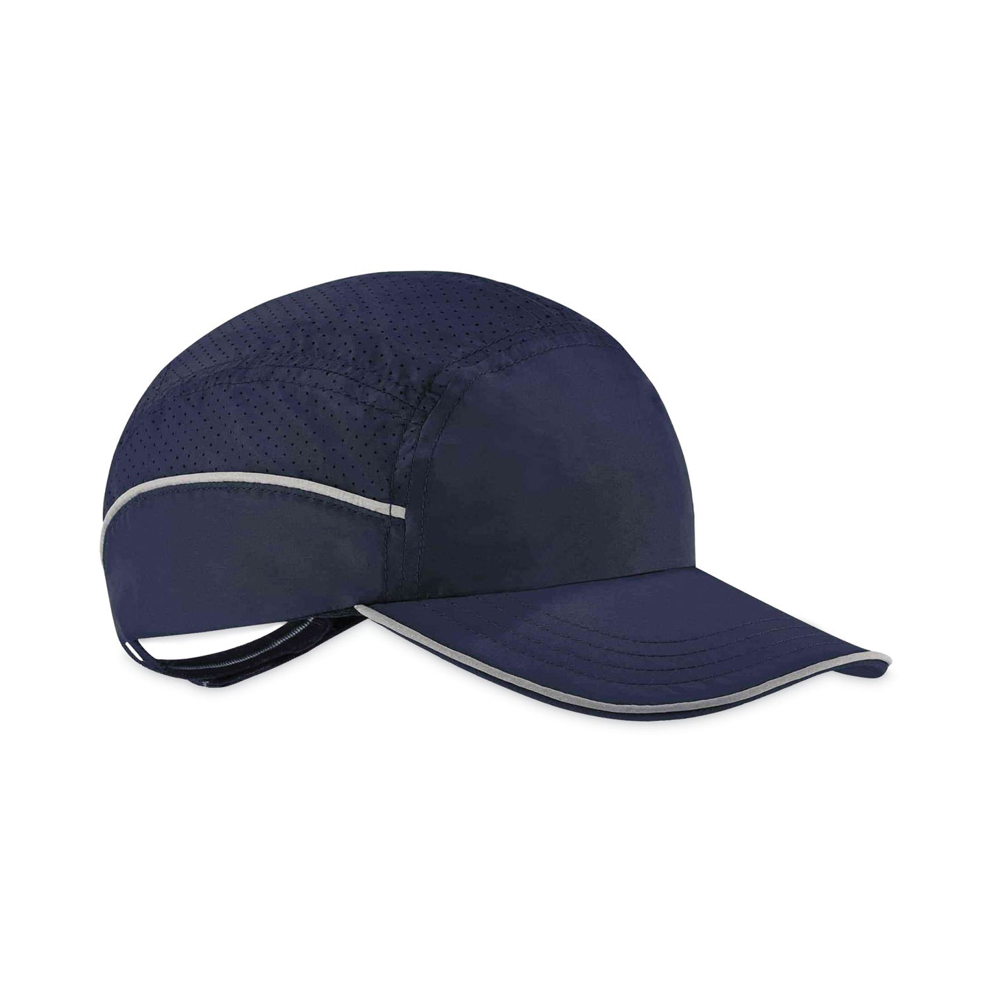 ergodyne Skullerz 8965 Lightweight Bump Cap Hat with LED Lighting, Long Brim, Navy (23339)