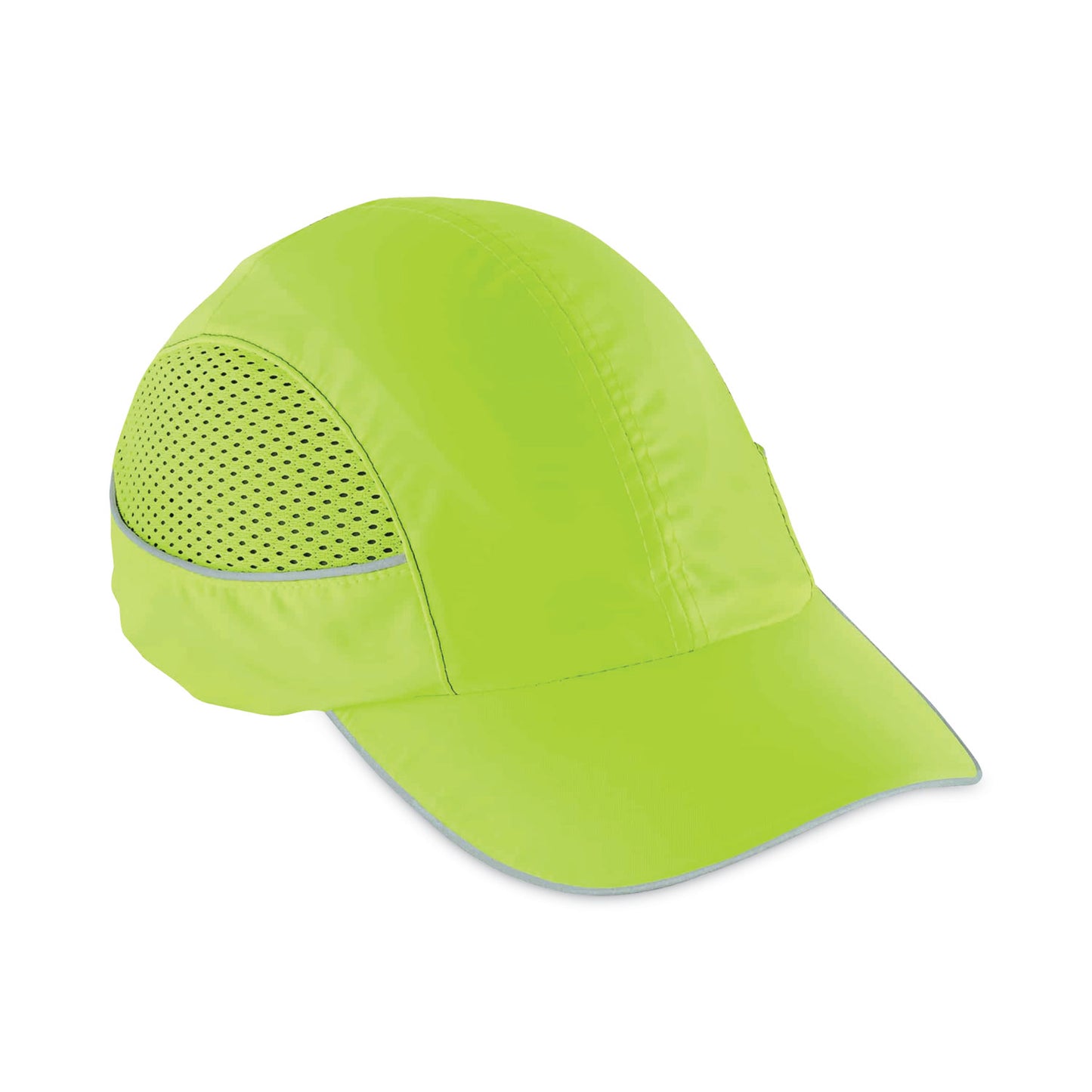 ergodyne Skullerz 8960 Bump Cap with LED Lighting, Long Brim, Lime Green (23379)