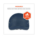 ergodyne Skullerz 8965 Lightweight Bump Cap Hat with LED Lighting, Short Brim, Navy (23338)