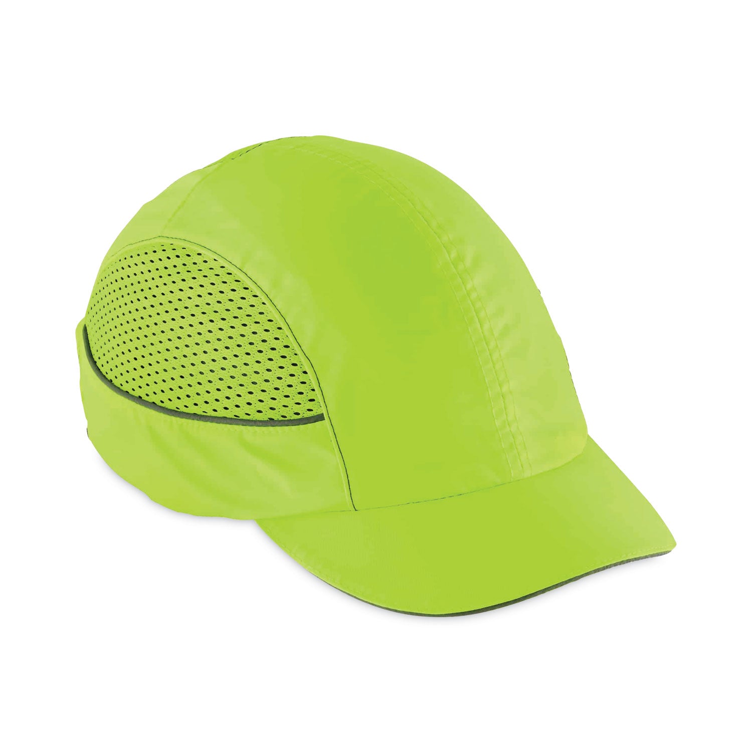 ergodyne Skullerz 8960 Bump Cap with LED Lighting, Short Brim, Lime Green (23377)