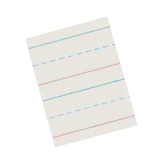 Pacon Multi-Program Picture Story Paper, 30 lb Bond Weight, 5/8" Long Rule, Two-Sided, 12 x 18, 250/Pack (ZP2694)