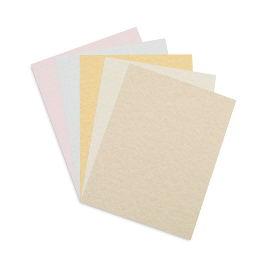 Pacon Array Card Stock, 65 lb Cover Weight, 8.5 x 11, Assorted Parchment Colors, 100/Pack (101235)