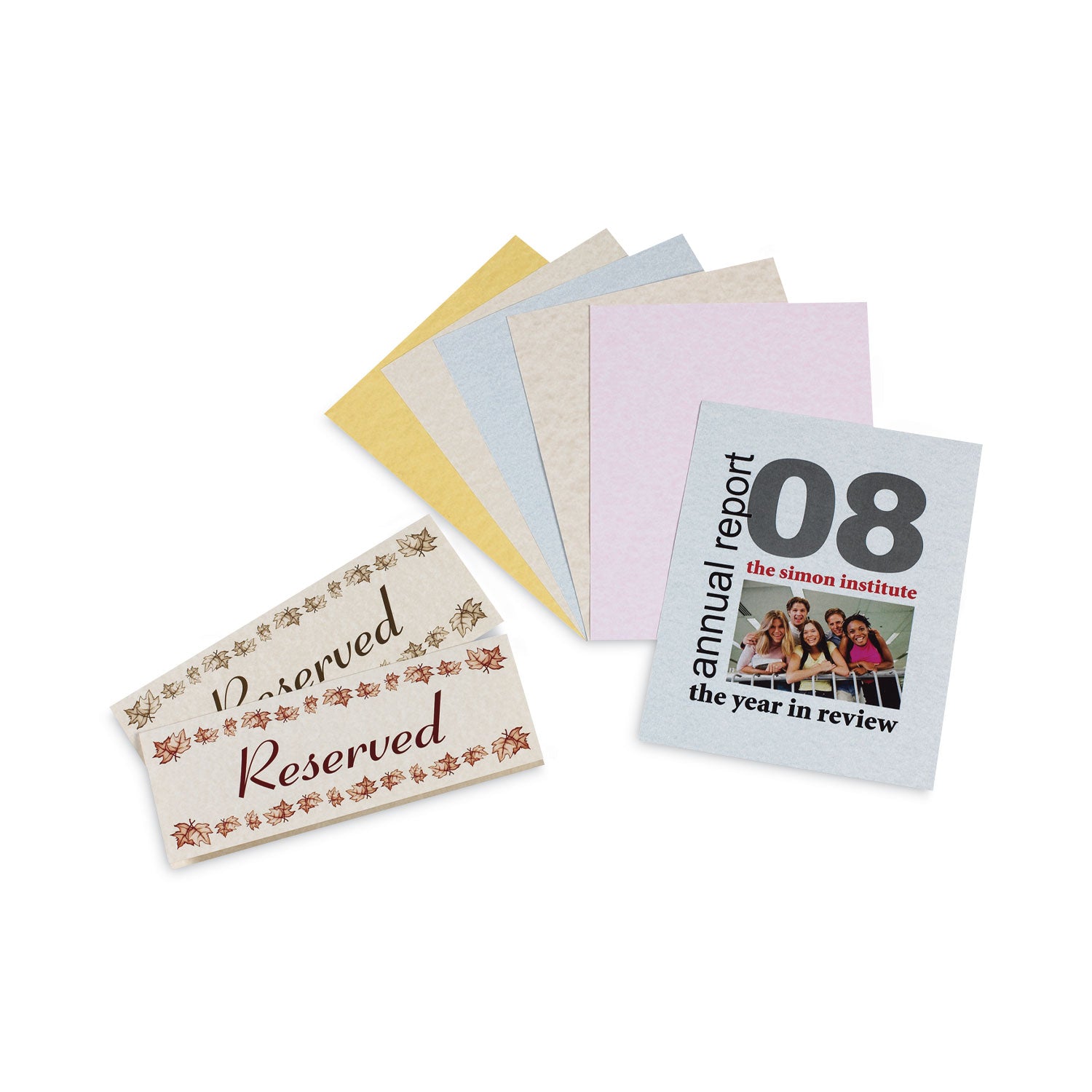 Pacon Array Card Stock, 65 lb Cover Weight, 8.5 x 11, Assorted Parchment Colors, 100/Pack (101235)