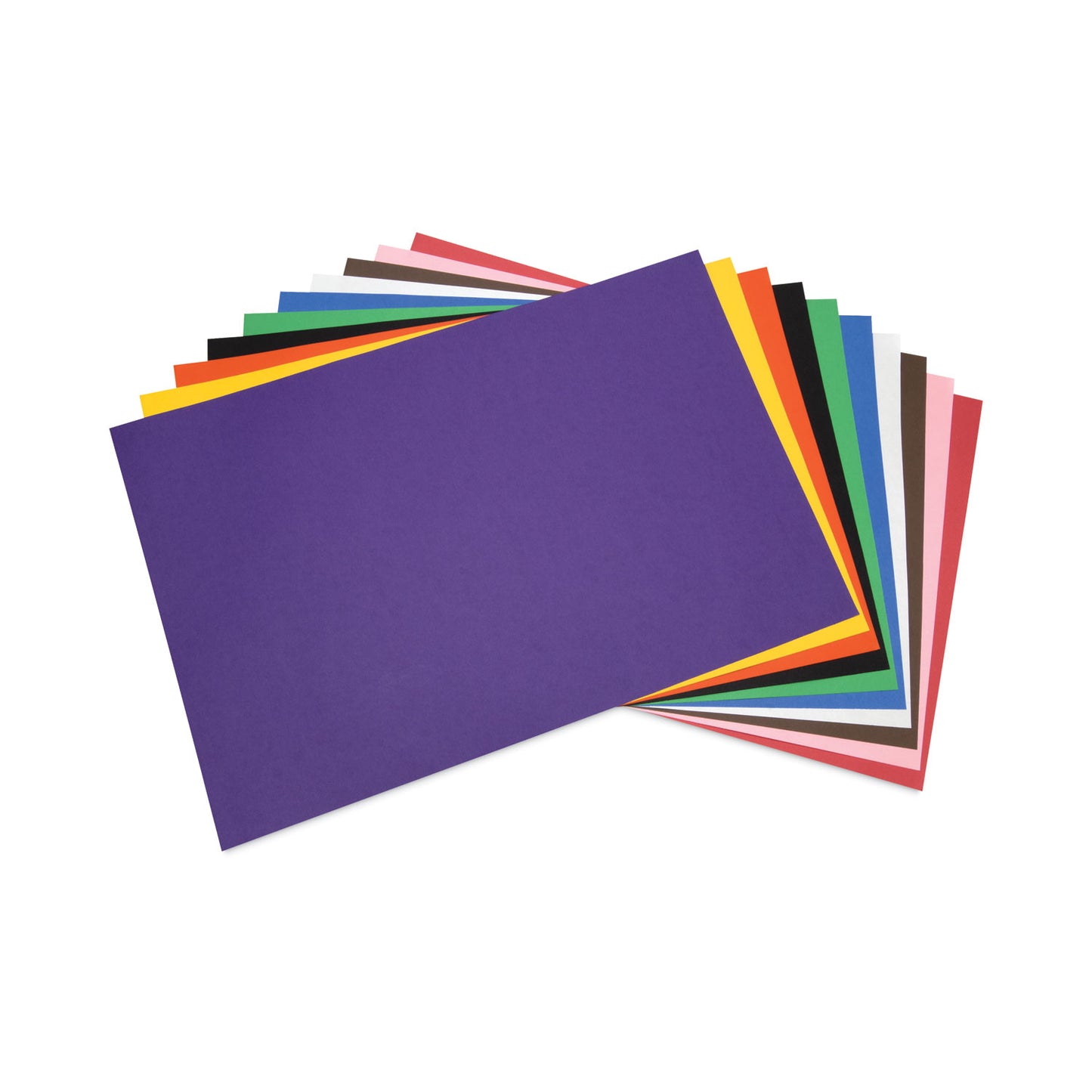 Pacon Tru-Ray Construction Paper, 76 lb Text Weight, 12 x 18, Assorted Standard Colors, 50/Pack (103063)