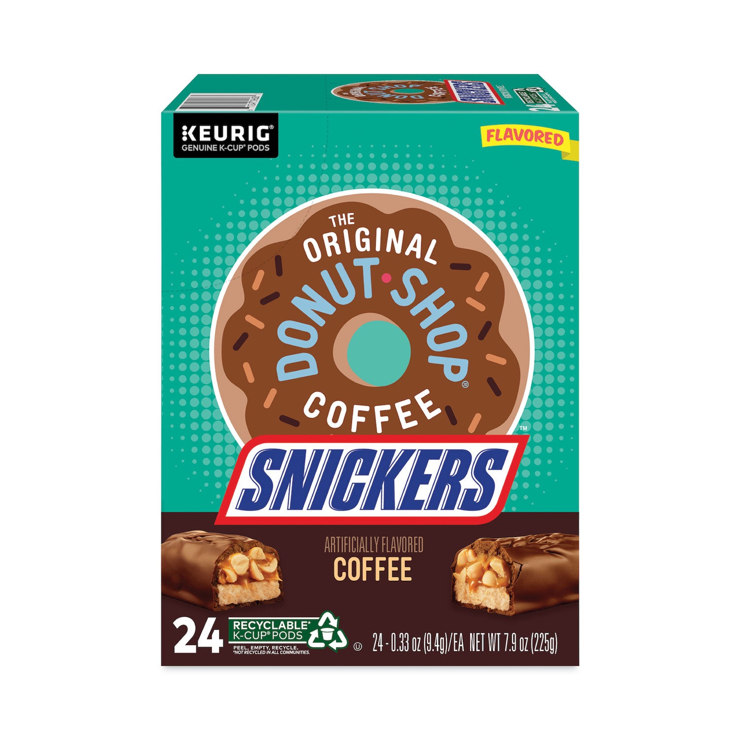 The Original Donut Shop SNICKERS Flavored Coffee K-Cups, 24/Box (9608)