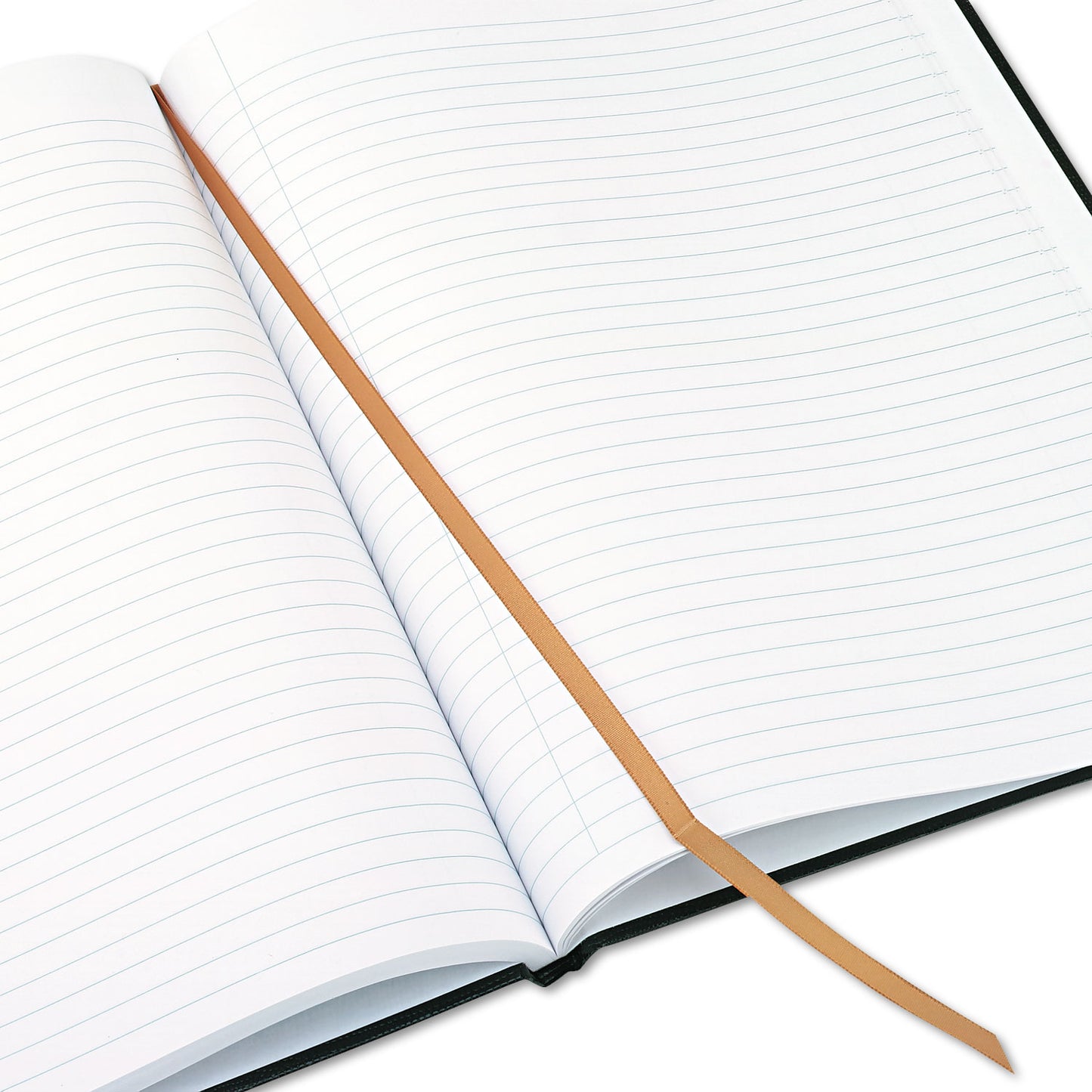 Blueline Executive Notebook with Ribbon Bookmark, 1-Subject, Medium/College Rule, Black Cover, (75) 10.75 x 8.5 Sheets (A1081)