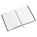 Blueline Executive Notebook with Ribbon Bookmark, 1-Subject, Medium/College Rule, Black Cover, (75) 10.75 x 8.5 Sheets (A1081)