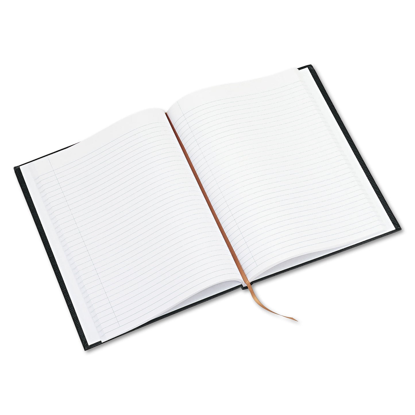 Blueline Executive Notebook with Ribbon Bookmark, 1-Subject, Medium/College Rule, Black Cover, (75) 10.75 x 8.5 Sheets (A1081)