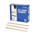 AmerCareRoyal Wood Coffee Stirrers, 5.5", 1,000 Stirrers/Box (R810BX)