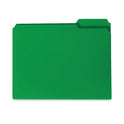Smead Top Tab Poly Colored File Folders, 1/3-Cut Tabs: Assorted, Letter Size, 0.75" Expansion, Green, 24/Box (10502)