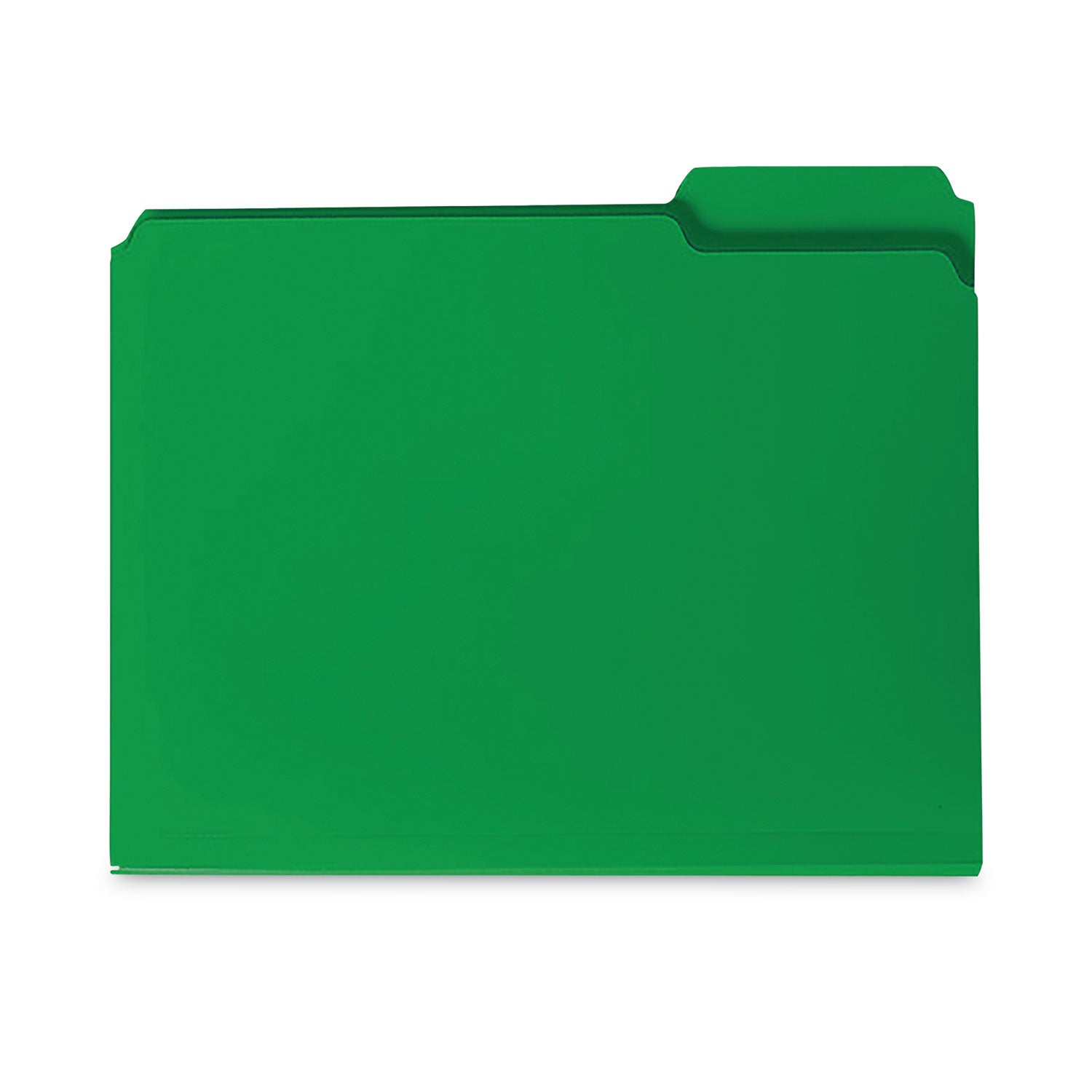Smead Top Tab Poly Colored File Folders, 1/3-Cut Tabs: Assorted, Letter Size, 0.75" Expansion, Green, 24/Box (10502)