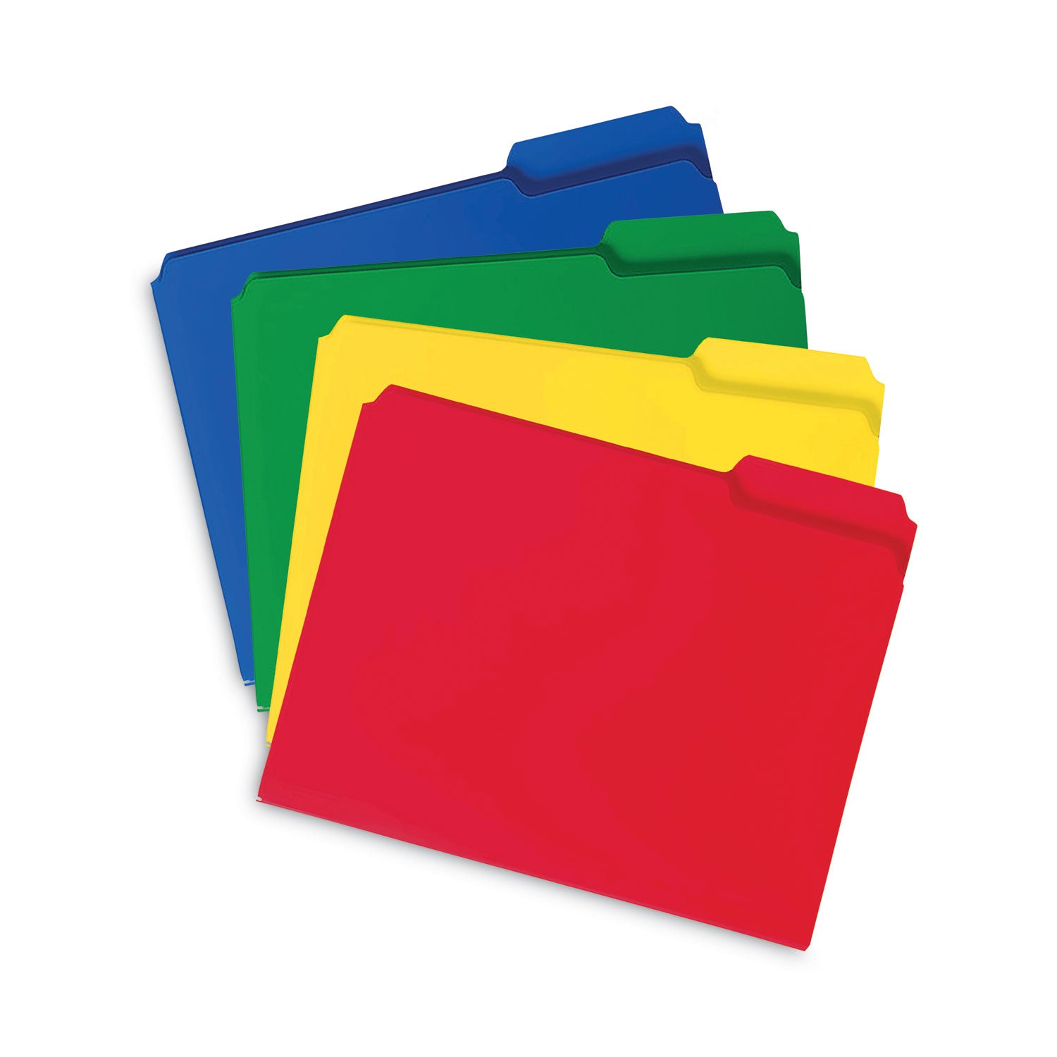 Smead Top Tab Poly Colored File Folders, 1/3-Cut Tabs: Assorted, Letter Size, 0.75" Expansion, Assorted Colors, 24/Box (10500)