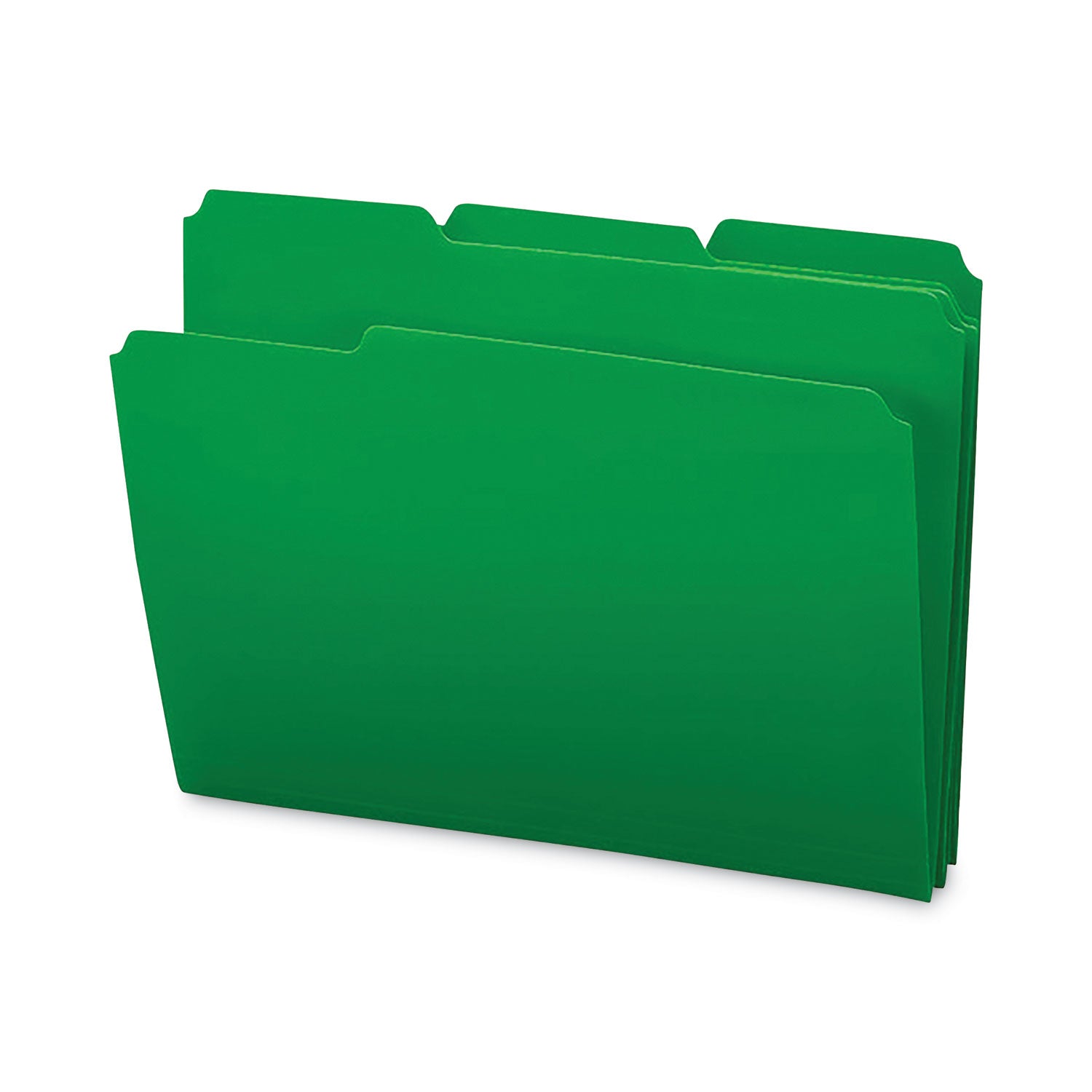 Smead Top Tab Poly Colored File Folders, 1/3-Cut Tabs: Assorted, Letter Size, 0.75" Expansion, Green, 24/Box (10502)
