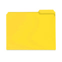 Smead Top Tab Poly Colored File Folders, 1/3-Cut Tabs: Assorted, Letter Size, 0.75" Expansion, Yellow, 24/Box (10504)