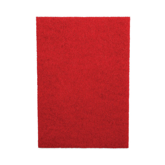 Boardwalk Buffing Floor Pads, 20 x 14, Red, 10/Carton (402014RED)