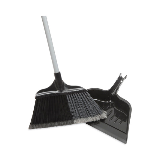 AbilityOne 7920016994055, SKILCRAFT Extra Wide-Angle Broom with Dustpan, 15", Black/Gray