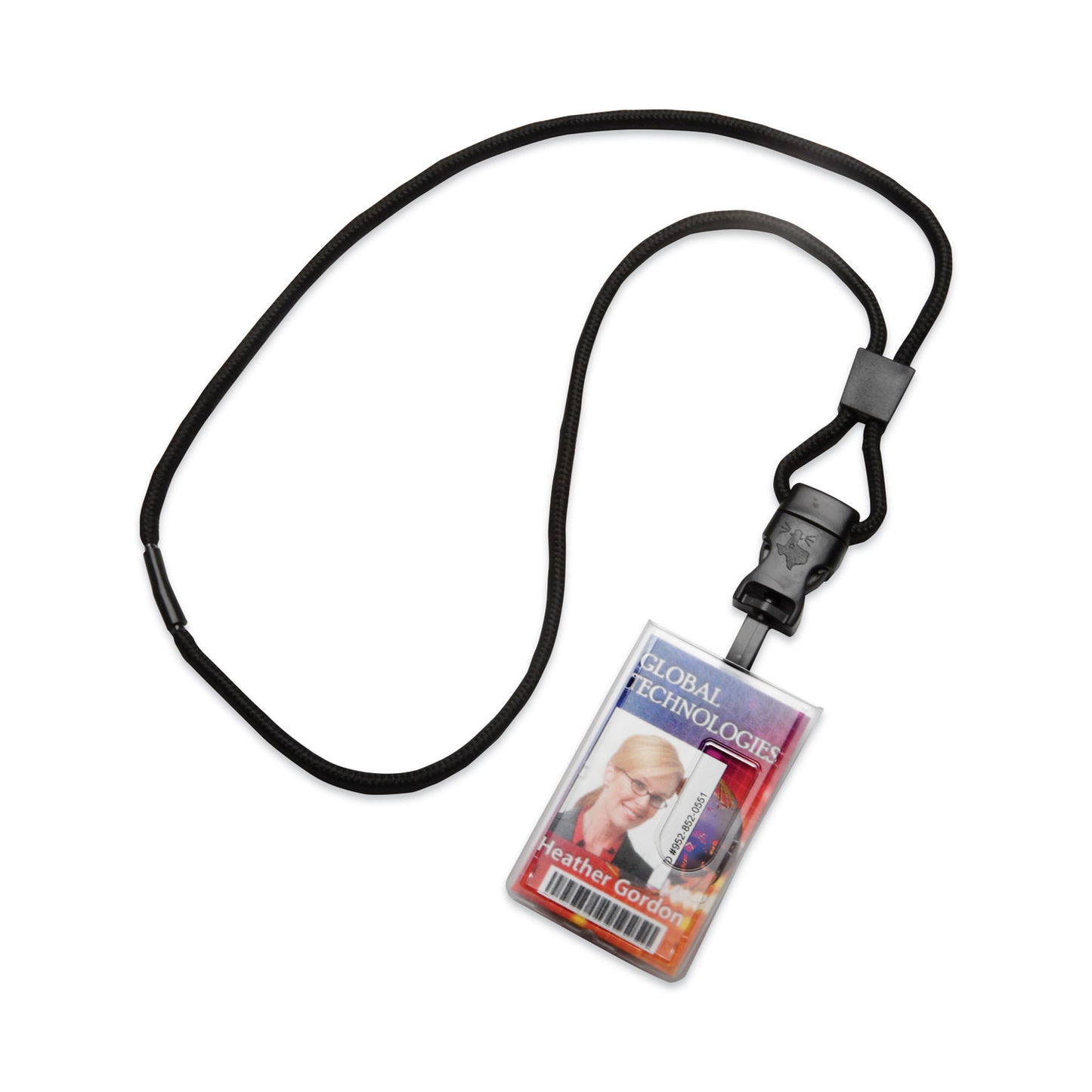 AbilityOne 8455016988431, SKILCRAFT Dual Card ID Holder, With 36" Lanyard, Horizontal/Vertical, 2.13" x 3.38, Frosted, Dozen