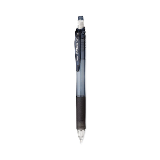 Pentel EnerGel RTX Gel Pen, Retractable, Medium 0.7 mm, Black Ink, Gray/Black Barrel, 5/Pack (BL77BP5A)