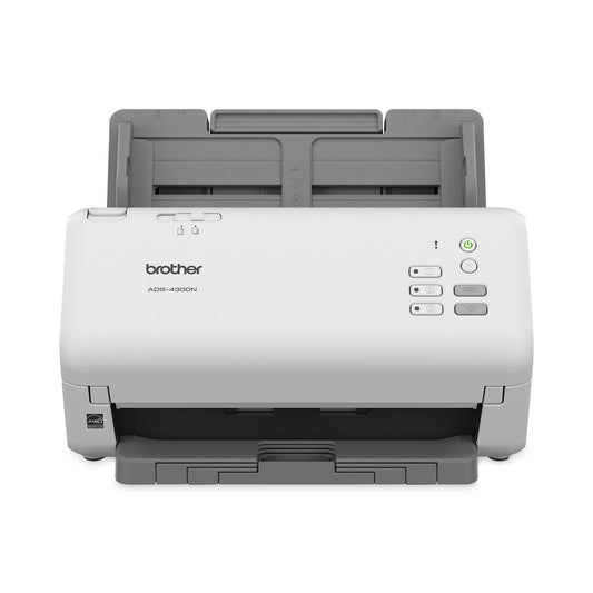 Brother ADS-4300N Professional Desktop Scanner, 600 dpi Optical Resolution, 80-Sheet Auto Document Feeder