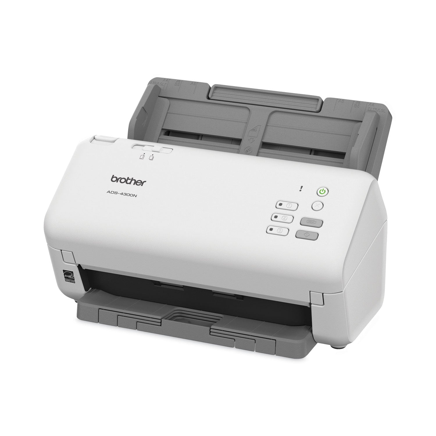 Brother ADS-4300N Professional Desktop Scanner, 600 dpi Optical Resolution, 80-Sheet Auto Document Feeder