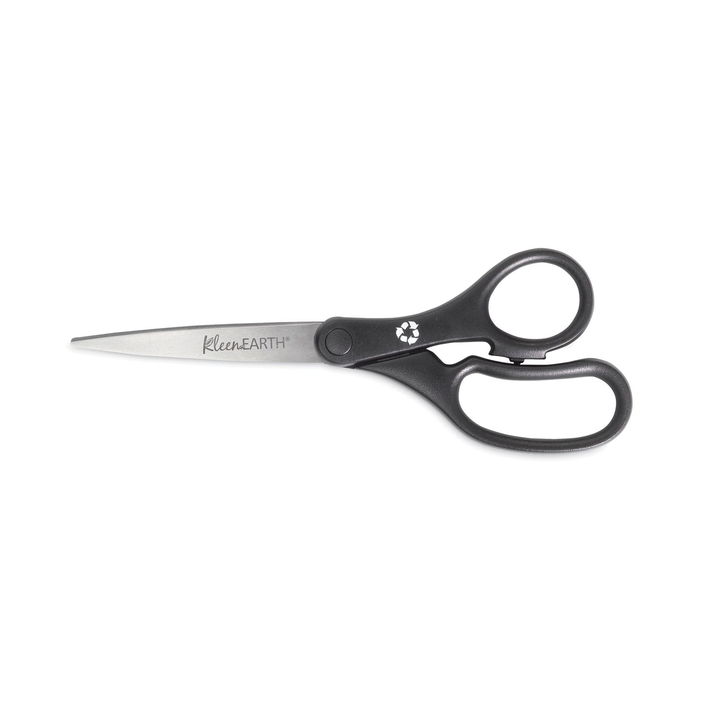 Westcott KleenEarth Basic Plastic Handle Scissors, 8" Long, 3.25" Cut Length, Straight Black Handle (15583)